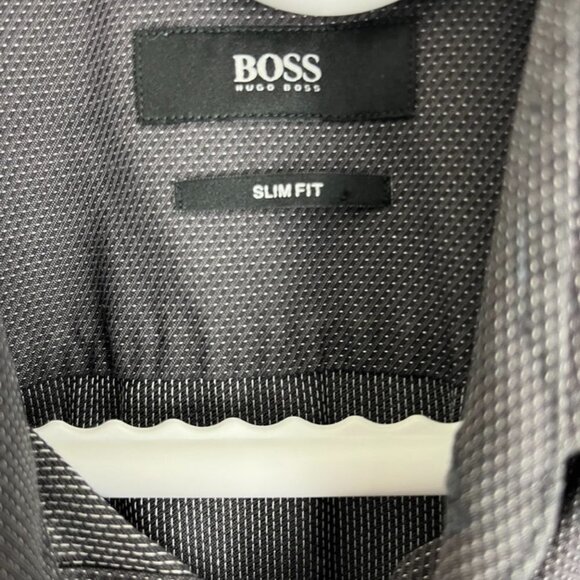 Hugo Boss Men's Slim Fit Charcoal Grey Dress Shirt - Picture 4 of 8